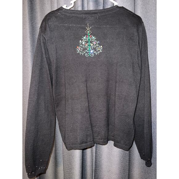 Ugly Christmas Cardigan Sweater Xmas Size Large Jack B Quick - Picture 3 of 3